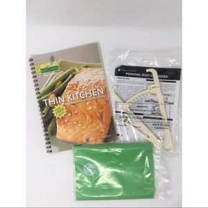 Bundle NEW Thin Kitchen Recipe Book Personal Body Fat Tester Resistance Band